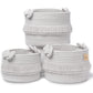 NaturalCozy 3Piece Boho Decor Storage Basket Set  Cotton Rope Woven Baskets for Organizing! Small Basket for Baby Stuff, Baby 