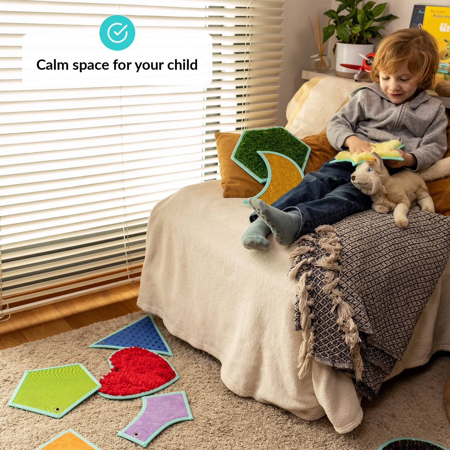 ODOXIA Sensory Mats for Autistic children  Sensory Tiles for Kids  Sensory Wall Panel  Sensory Mats (Shapes)  Sensory Toys  Sens