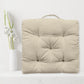 Oasis Home Collection Cotton Shell | Mixfiber Filled | 40 x 40 cm | Multipurpose Floor Cushion  Pack of 1 (Beige)