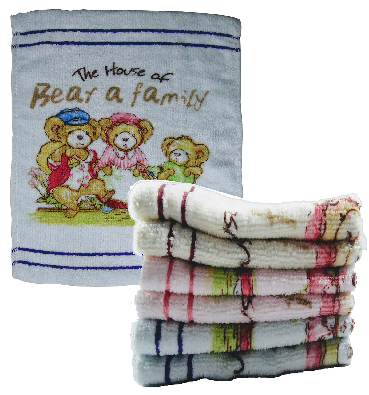 Radiance Soft Face Towels/Napkins/Washcloth  Multicolor (Pack of 6)