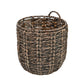 happimess BSK1003B Laurel 19.49 Bohemian Handwoven Abaca Hamper Basket with Handles, Brown for Storage and Decoration in Bathroo