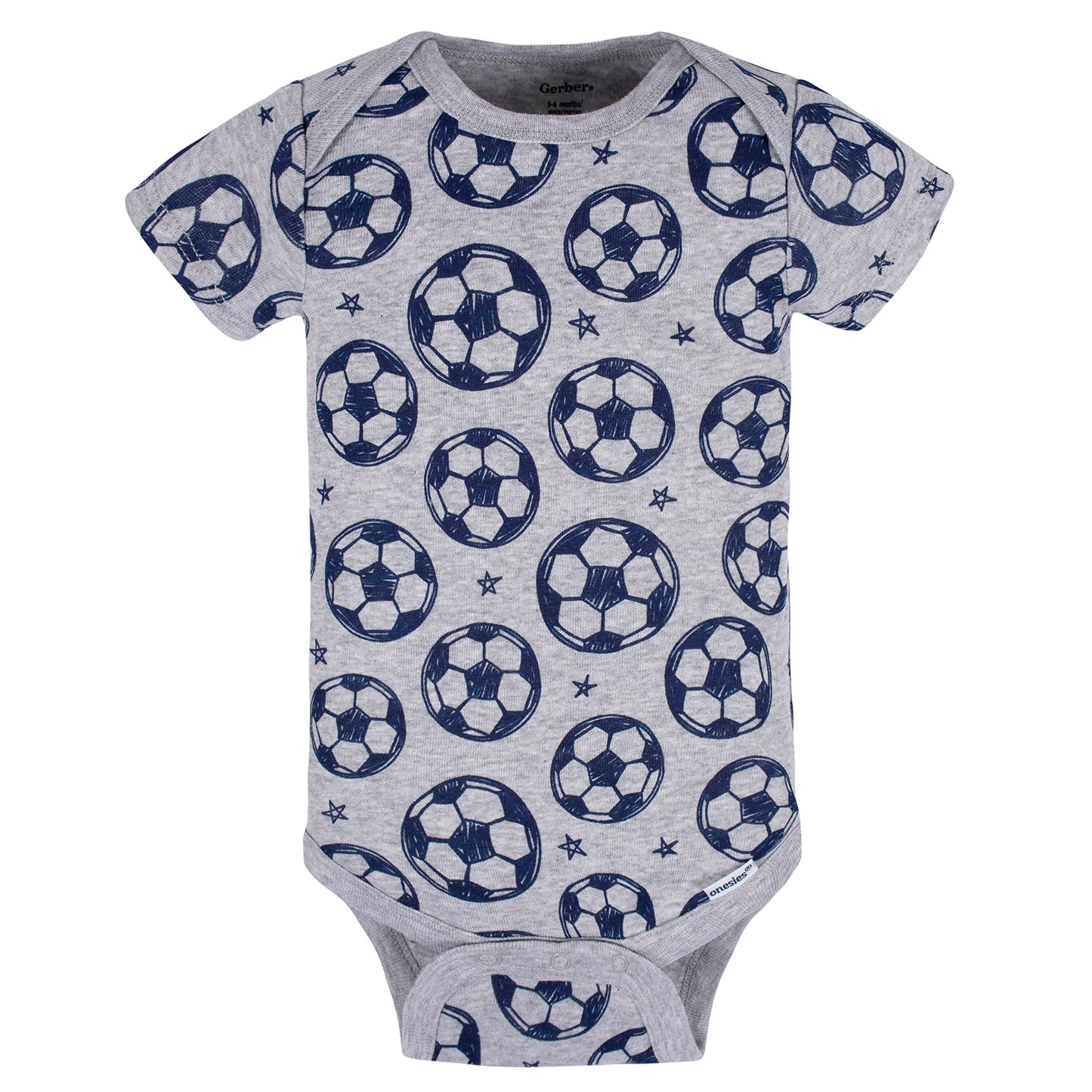 Gerber Baby Boy'S 8-Pack Short Sleeve Onesies Bodysuits, Sports Blue, 12 Months