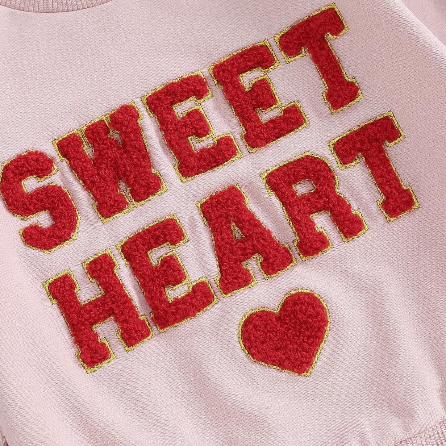 Jlkgicf Toddler Valentines Day Clothes Girl Boy Sweet Heart Letter Print Sweatshirt Pullover Shirt Baby Valentines Outfits(Sweet