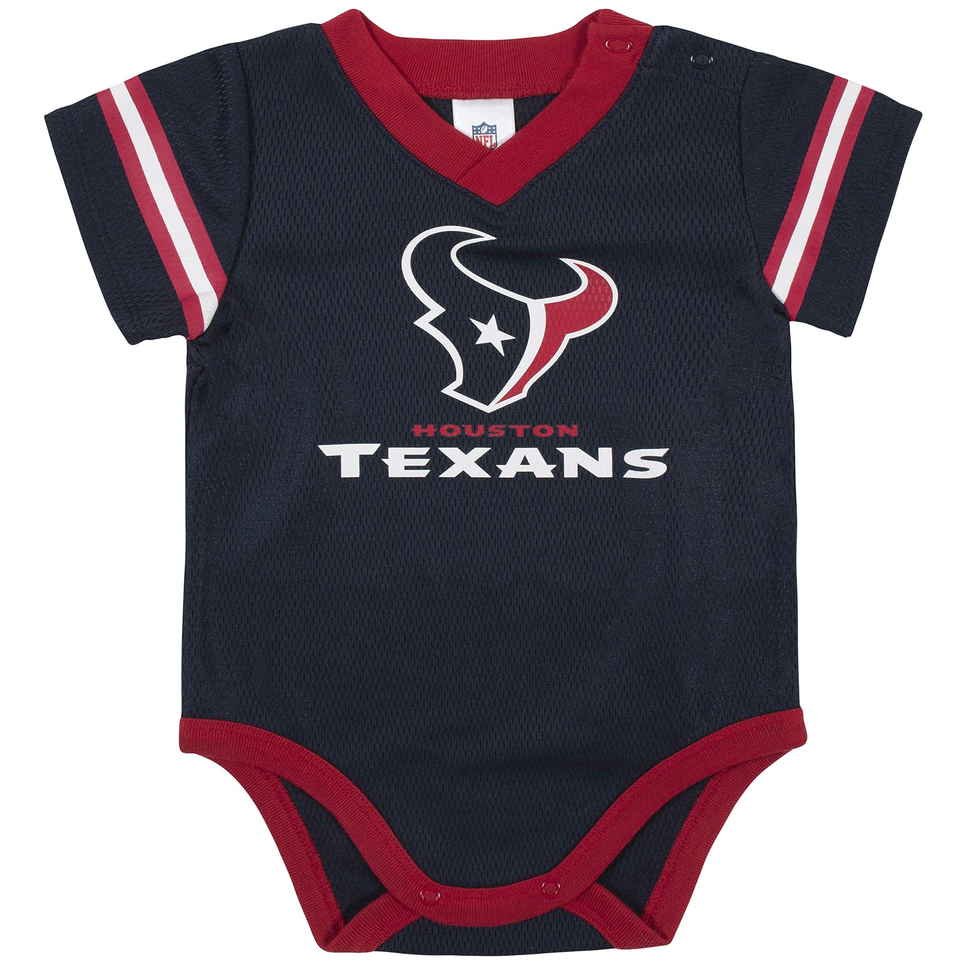 Nfl Houston Texans Team Jersey Bodysuit, Red/White/Blue Houston Texans, 0-3 Months