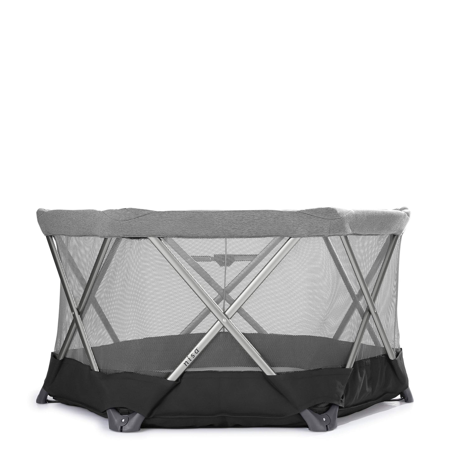 Born Free Nisa-Playard - Easy Pop Open Portable-Playard With Oversized Canopy, Padded Floor And Machine Washable Fabrics