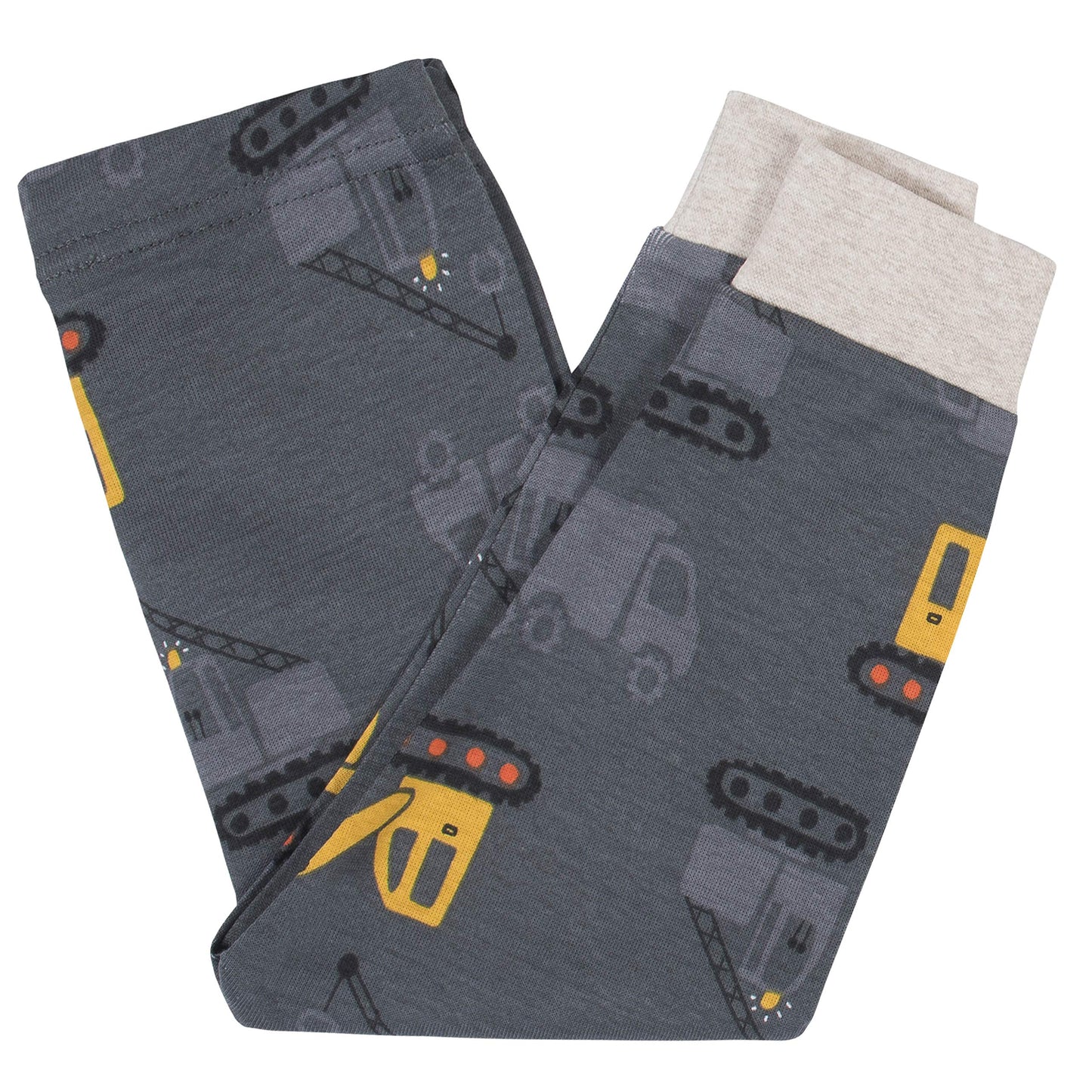 Gerberbaby Boystoddler Snug Fit 4-Piece Pajama Setdump Truck Grey18 Months