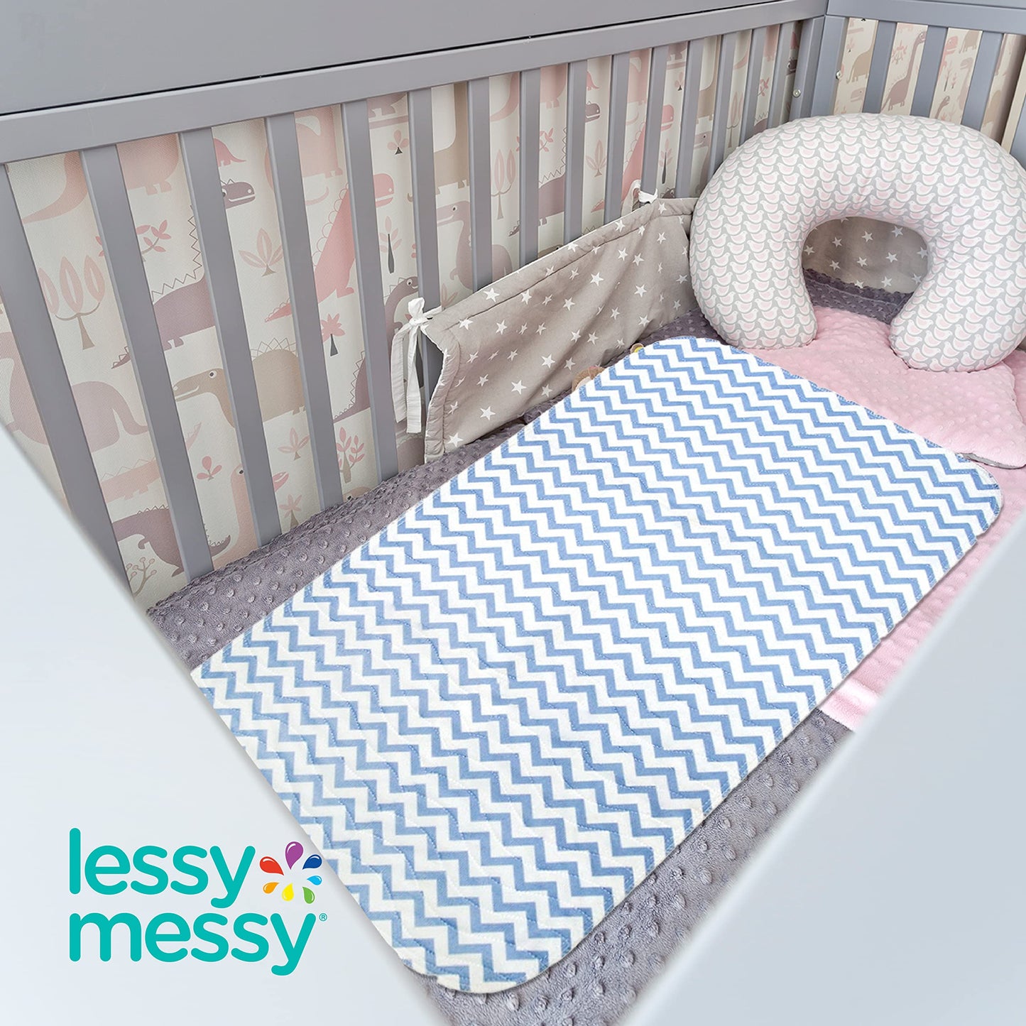 Portable Diaper Changing Mat - Extra Large Waterproof Baby Changing Pad | Machine Washable & Dryer Safe | Wipeable Surface For E