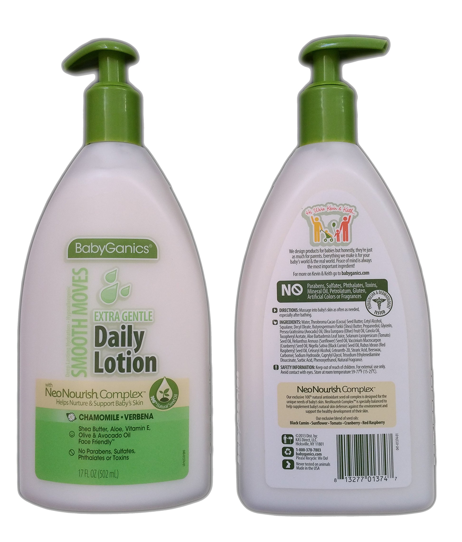 Babyganics Daily Lotion Chamomile Verbena, 17 Ounce, 2 Pack2