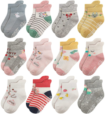 Rative Ankle Anti Slip Non Skid Organic Cotton Socks With Grips Grippers For 3 4 5 Years Old 3T 4T 5T 3T-4T Toddler Boy Boys Gir