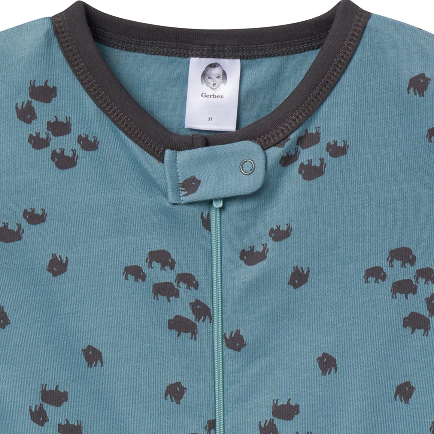 Gerber Baby-Boys 3-Pack Snug Fit Footless One-Piece Cotton Pajamas, Buffalo
