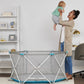 Regalo My Portable Play Yard Deluxe With Removable Pad, Indoor And Outdoor, Bonus Kit, Aqua, 6-Panel