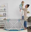 Regalo My Portable Play Yard Deluxe With Removable Pad, Indoor And Outdoor, Bonus Kit, Aqua, 6-Panel