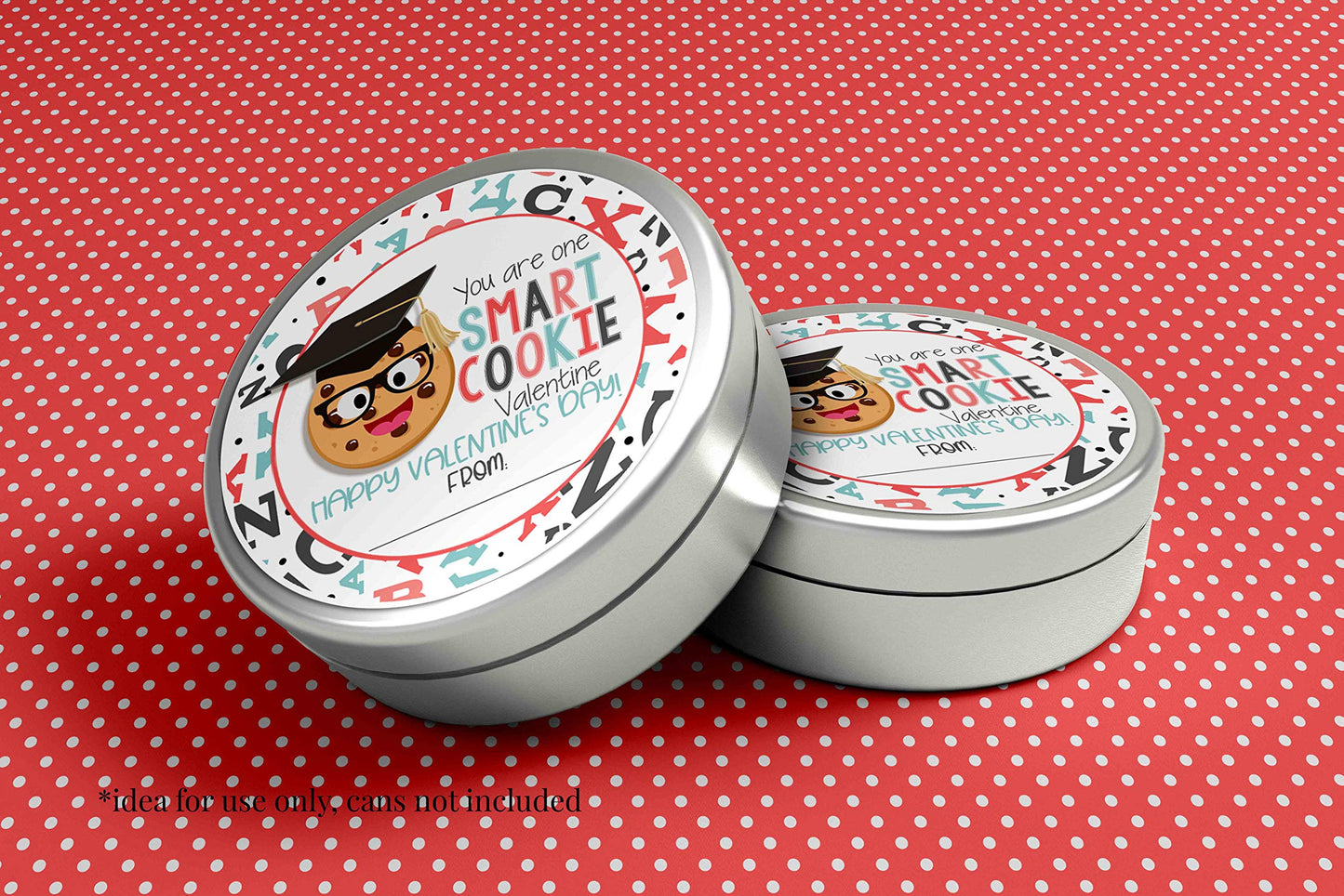 You Are One Smart Cookie Sweet Treat Themed Valentine Party Favor Sticker Labels For Kids, 40 2' Party Circle Stickers By Amand