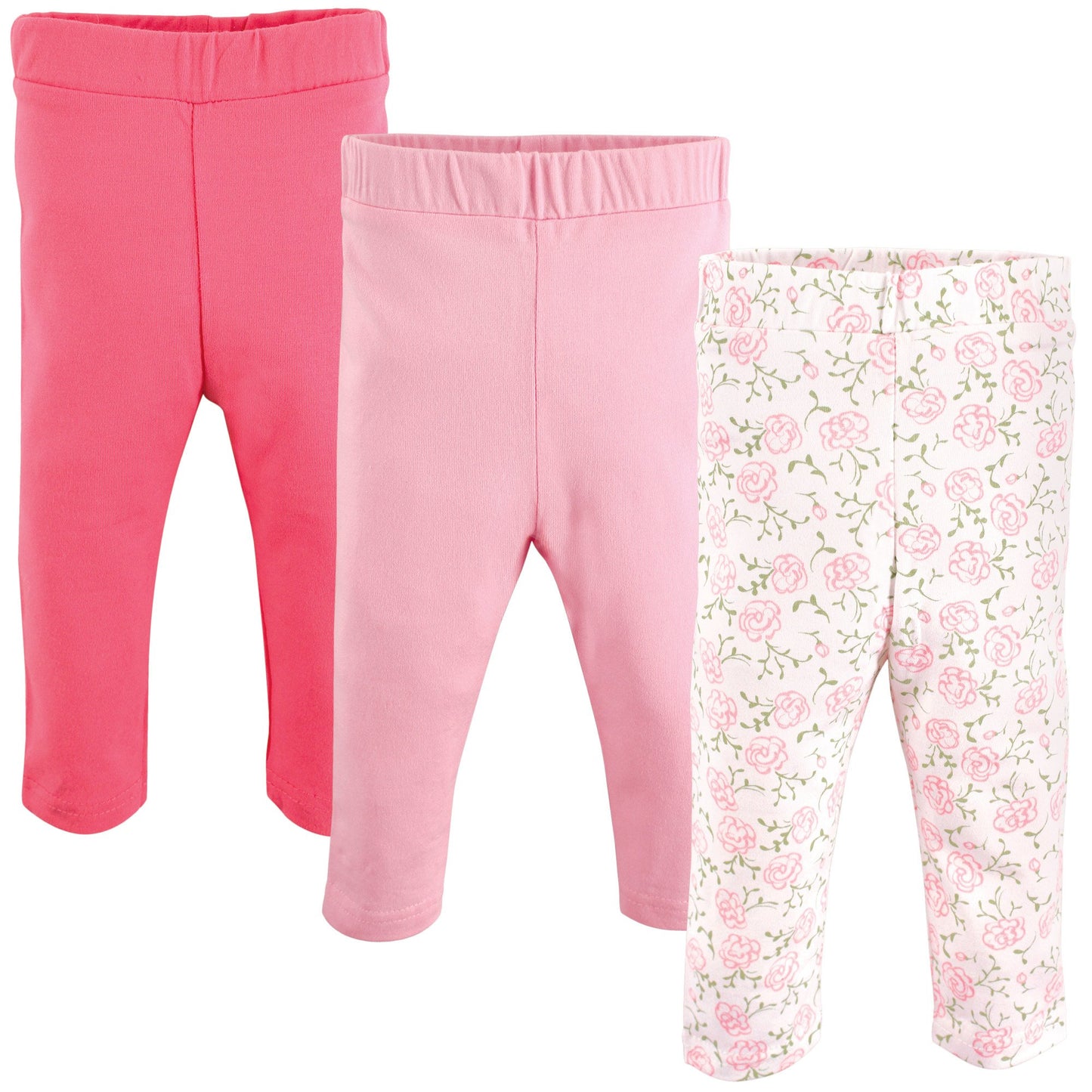 Luvable Friends Baby--Girl Cotton Leggings, Pink Rose, 18-24 Months