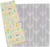 Baby Care Play Mat (Large, Sea Petals - Grey) 82'' X 55'' Original One-Piece Reversible Rollable Waterproof Play Mat For Infants
