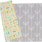 Baby Care Play Mat (Large, Sea Petals - Grey) 82 x 55 Original One-Piece Reversible Rollable Waterproof Play Mat for Infants