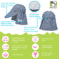 Flap Happy Baby Boys' Cotton Poplin Hat, Chambray Stripe Seersucker, Medium