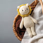 Natural Crochet Stuffed Animal for Babies Newborn Knitted Doll Baby Rattle Soft Cotton Sleep Toy Baby First Friend Gift for Baby