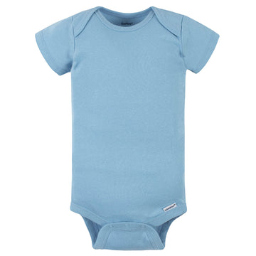 Gerber Baby 5-Pack Solid Onesies Bodysuits, Blue, 24 Months