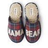 Dearfoams Womens Mama Bear Slipper, Navy Plaid, Small