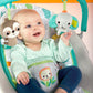 Bright Starts Comfy Baby Bouncer Soothing Vibrations Infant Seat - Taggies, Music, Removable Toy-Bar, 0-6 Months Up To 20 Lbs (J