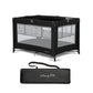 Dream On Me Zazzy Portable Playard with Bassinet in Black, Lightweight Packable and Easy Setup Baby Playard with Mattress and Tr
