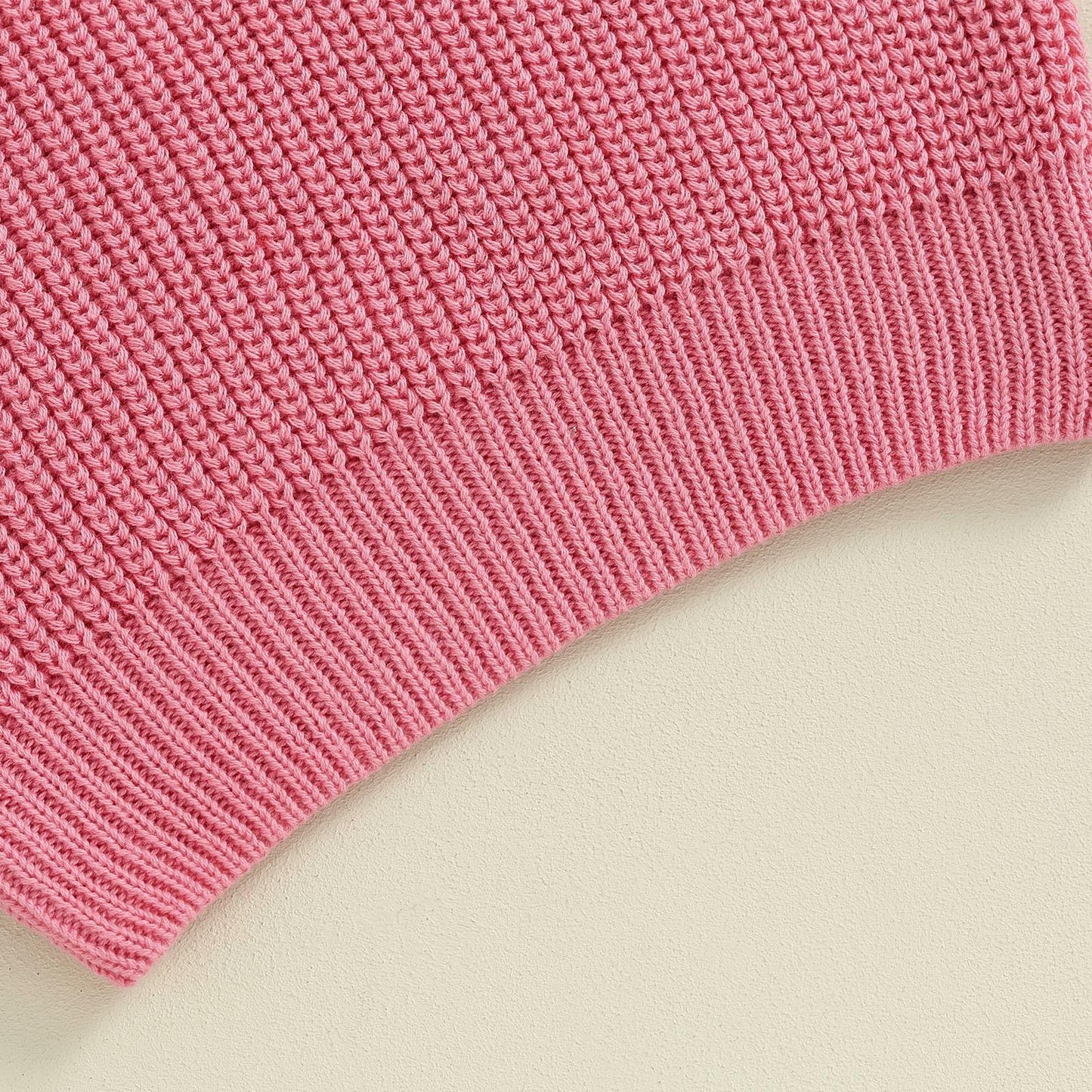 Toddler Girl Valentines Day Outfit Cute Valentines Day Sweater Love Embroidery Knit Pullover Sweatshirt Top(C-Pink,4-5T)