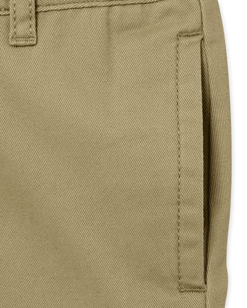 The Children'S Place Baby Boys The Children'S Place And Toddler Stretch Chino Pants, Flax 2 Pack, 9-12 Months Us