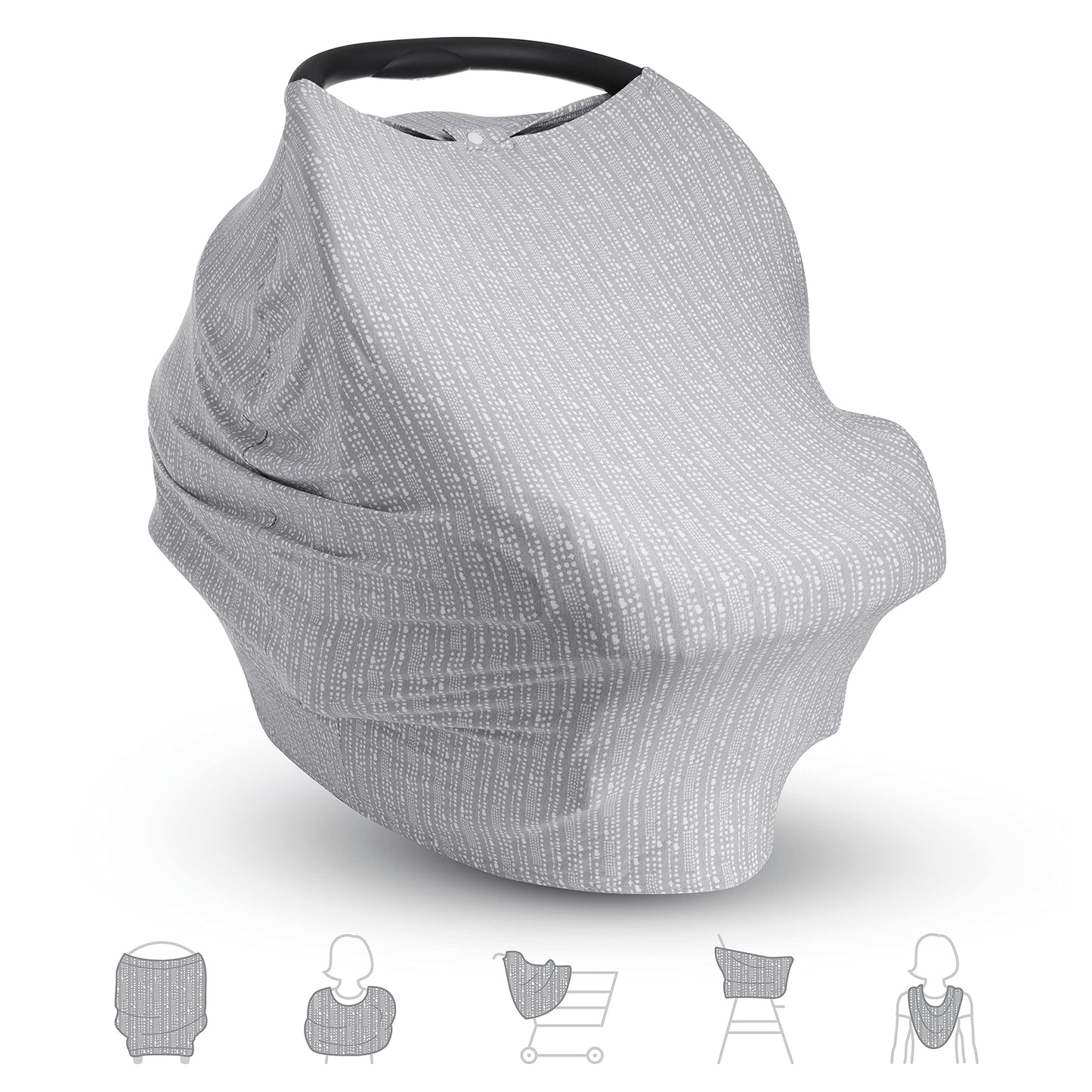 Munchkin Brica Xtraguard 5-In-1 Car Seat And Nursing Cover, Grey
