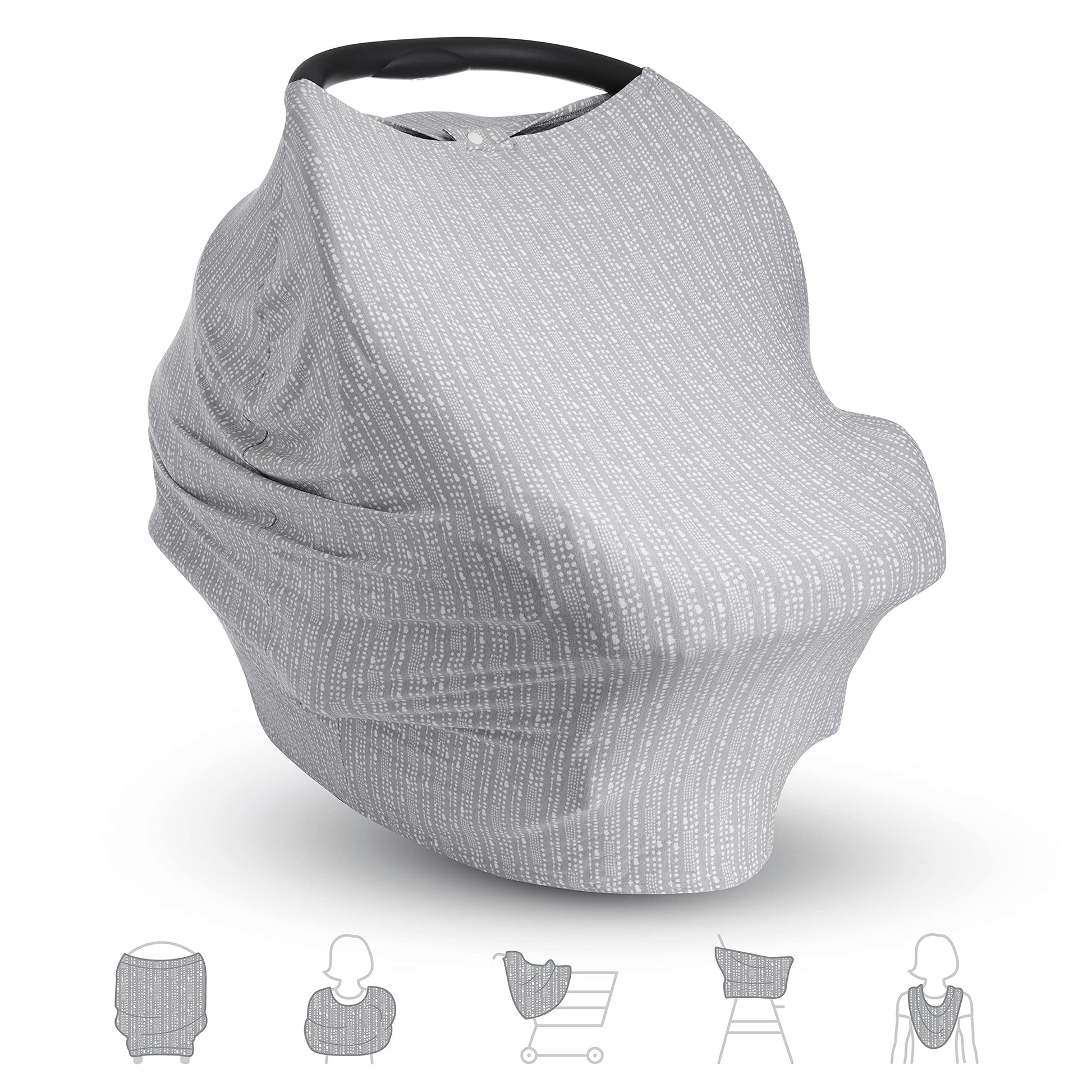 Munchkin Brica Xtraguard 5-In-1 Car Seat And Nursing Cover, Grey