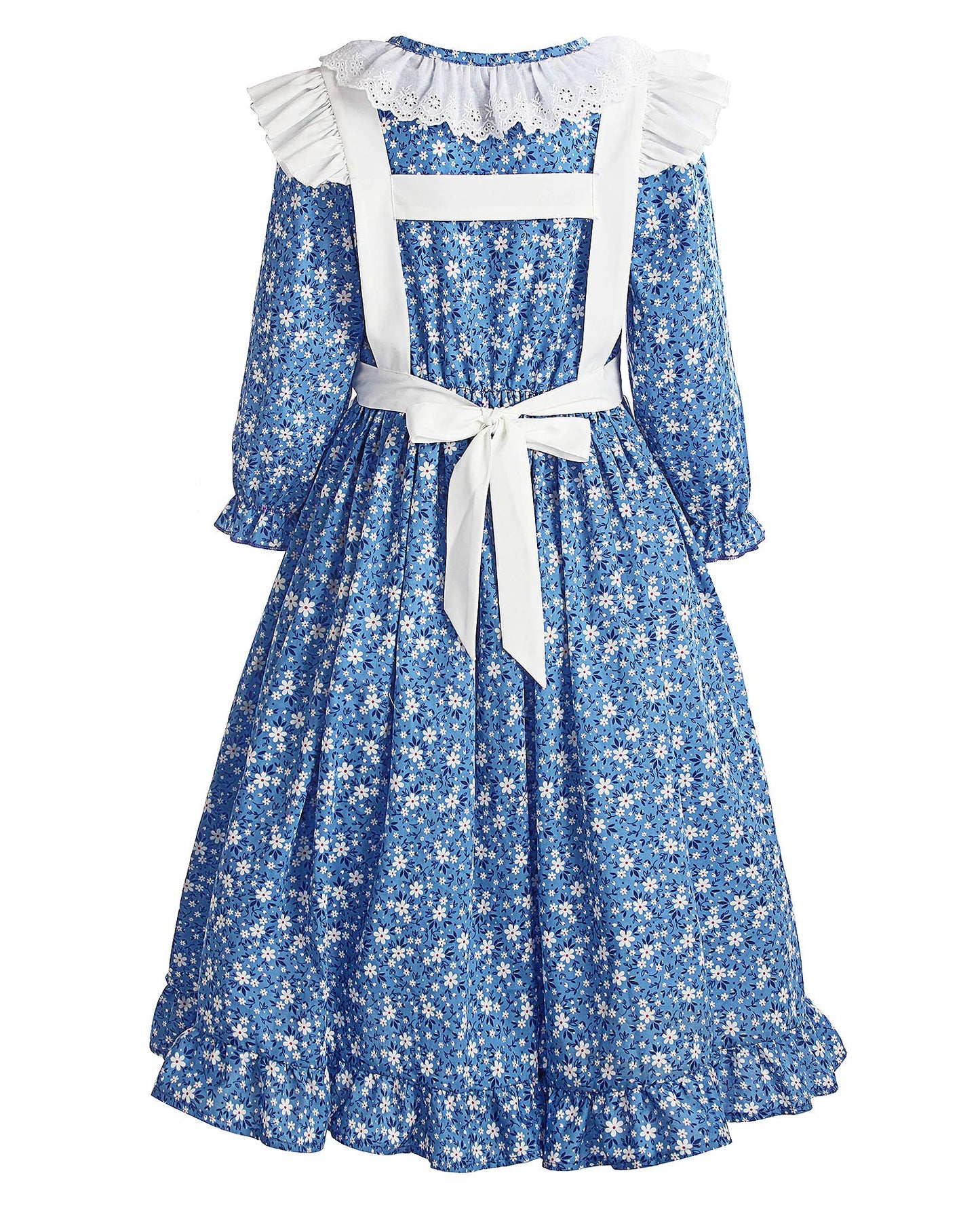 Relibeauty Pioneer Girl Dress Colonial Prairie Costume Blue 130