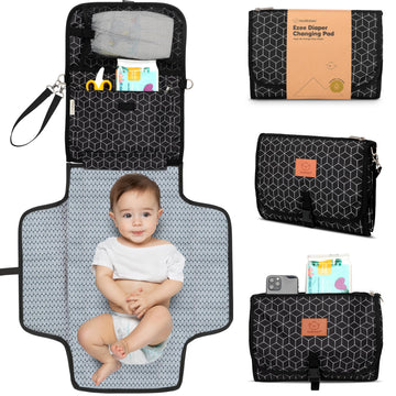 Portable Diaper Changing Pad - Waterproof Travel Changing Mat For Baby, Foldable Baby Diaper Clutch, Detachable Baby Travel Diap