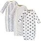 Touched By Nature Unisex Baby Organic Cotton Kimono Nightgown, Hedgehog, Preemie Us