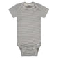 Grow By Gerber Baby Boys 5-Pack Short-Sleeve Onesies Bodysuits, Grey/Ivory/Orange, Newborn