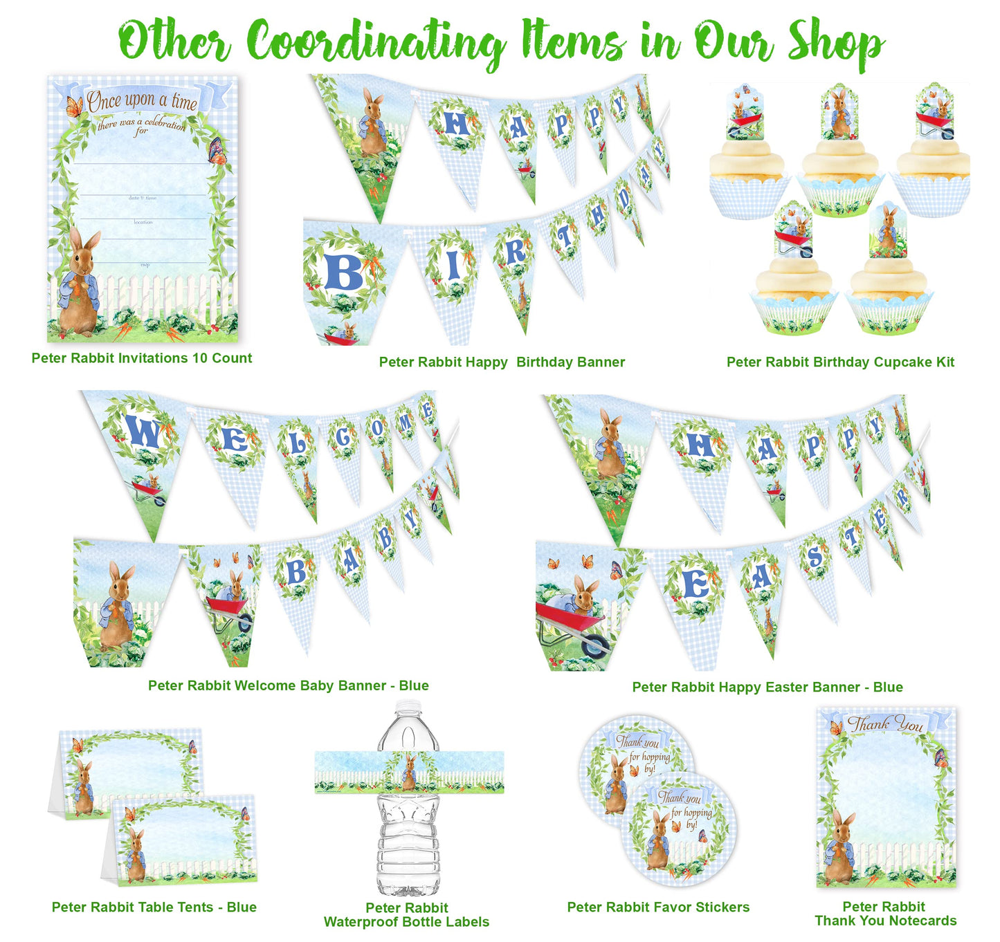 Peter Bottle Wraps - 20 Rabbit Water Bottle Labels - Peter And Rabbit Decorations - Pink Bottle