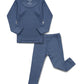Avauma Baby Boys Girls Pajama Set Kids Toddler Snug Fit Ribbed Sleepwear Pjs For Daily Life Style (Jl/Blue(L))