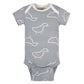 Grow By Gerber Baby Girls 5-Pack Short-Sleeve Onesies Bodysuits, Grey/Pink/Ivory, 6-9 Months