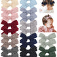 Doboi 24Pcs 2.8 ' ' Baby Hair Bows Clips Fully Lined Solid Ribbon Mini Bows For Girls Teens Infants Kids Toddlers Newborn