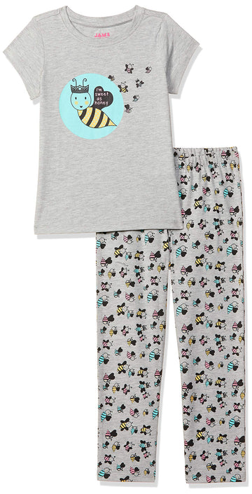 Amazon Brand  Symbol Girls Night Dress | 100% Cotton TShirt & Pajama Set | Age 67 Years