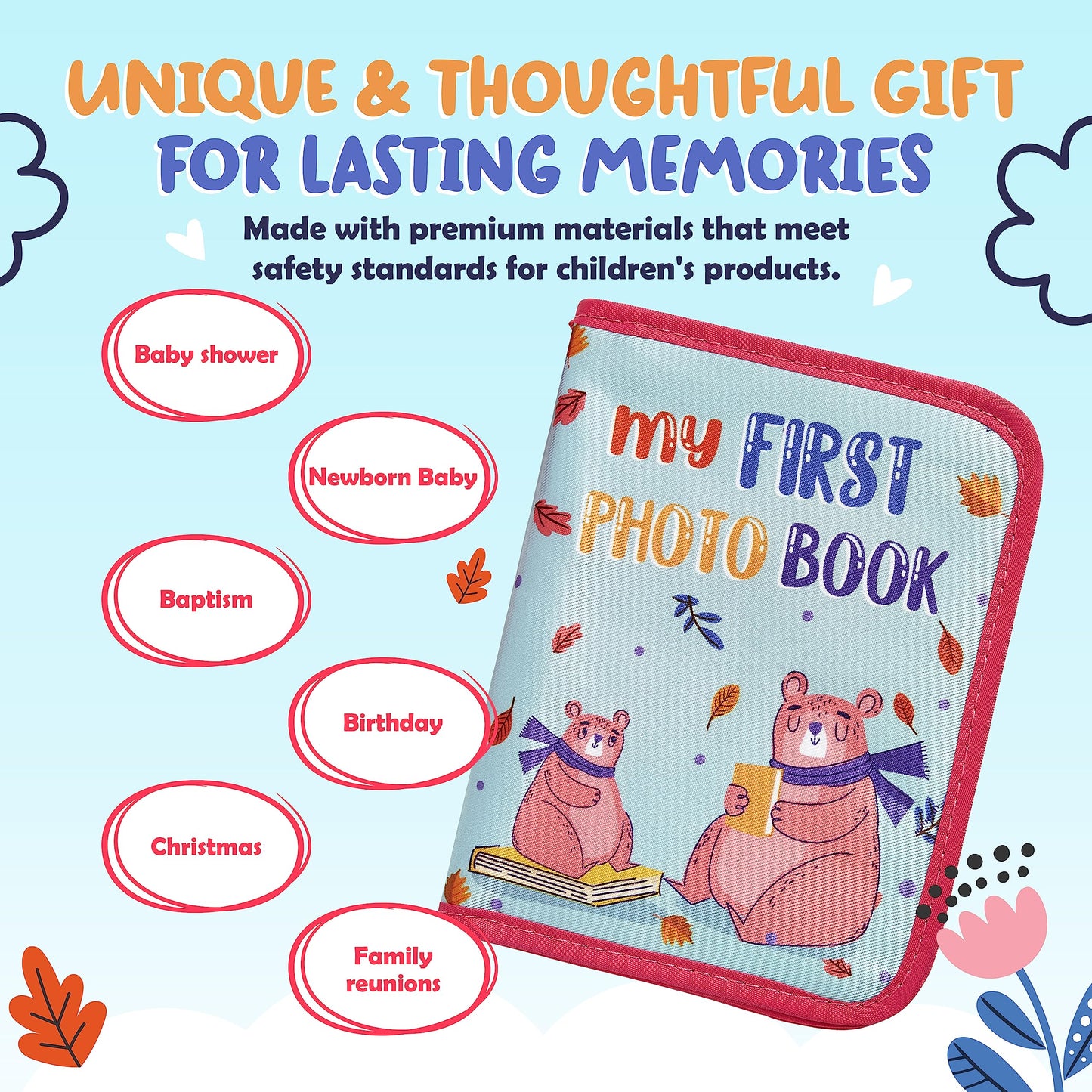 Baby Photo Album For Baby Photo Book For Baby First Birthday Gift New Baby Gift Baby Shower Gifts For New Parents Must Have For