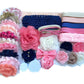 Bowtique Emilee Mini Headband Kit Makes 15 Headbands, Diy Baby Headband Kit - Navy And Peach