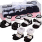 Brubaker 3 Pairs Of Baby Socks Girls 0-12 Months - Festive Socks Black/White