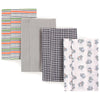 Luvable Friends Unisex Baby Cotton Flannel Burp Cloths, Dog, One Size