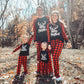 Iffei Matching Family Pajamas Sets Christmas Pj 'S With Letter And Plaid Printed Long Sleeve Tee And Bottom Loungewear (Kids, 10
