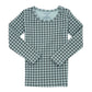 Avauma Baby Boys Girls Pajama Set 6M-7T Kids Cute Toddler Snug Fit Pattern Design Pjs Cotton Sleepwear (Check.Mint Charcoal.S)