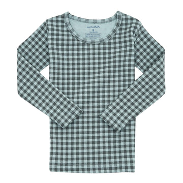 Avauma Baby Boys Girls Pajama Set 6M-7T Kids Cute Toddler Snug Fit Pattern Design Pjs Cotton Sleepwear (Check.Mint Charcoal.Xs)