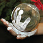 Child To Cherish Santa Handprint Message Shatterproof Christmas Ornament