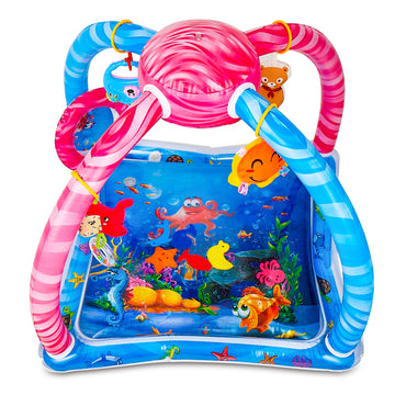 Splashin'Kids Baby Water Play Mat Activity Center Gym Tummy Time Overhead Toys Water Mat Baby Toys Infant Toys Sensory Toy Playm