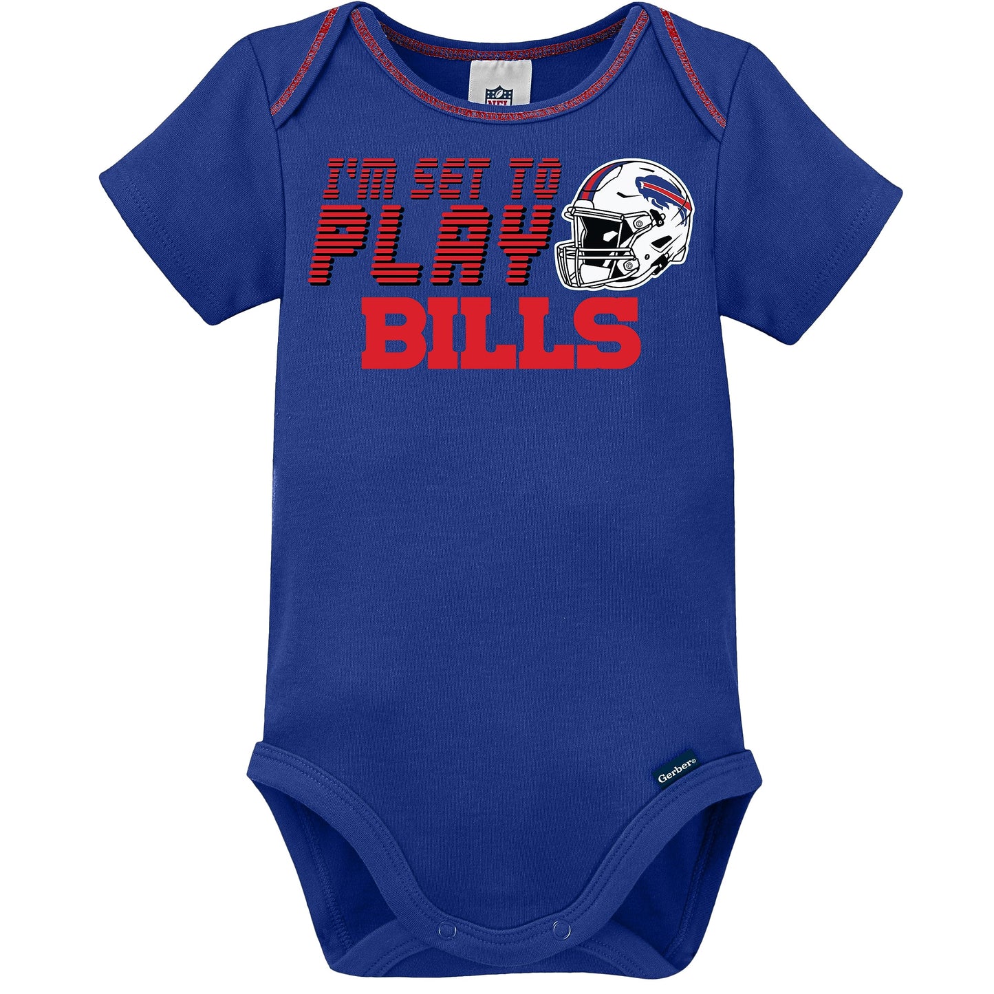 Gerber Unisex Baby Baby Boys Nfl 3 Pack Short Sleeve Onesie Bodysuit, Team Color, 3-6 Months