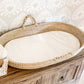 Seagrass Baby Changing Basket With Waterproof Pad | Portable Diaper Changing Topper For Dresser Or Table | A Nursery Essential